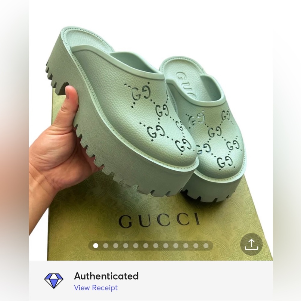 Gucci Perforated G Rubber Platform